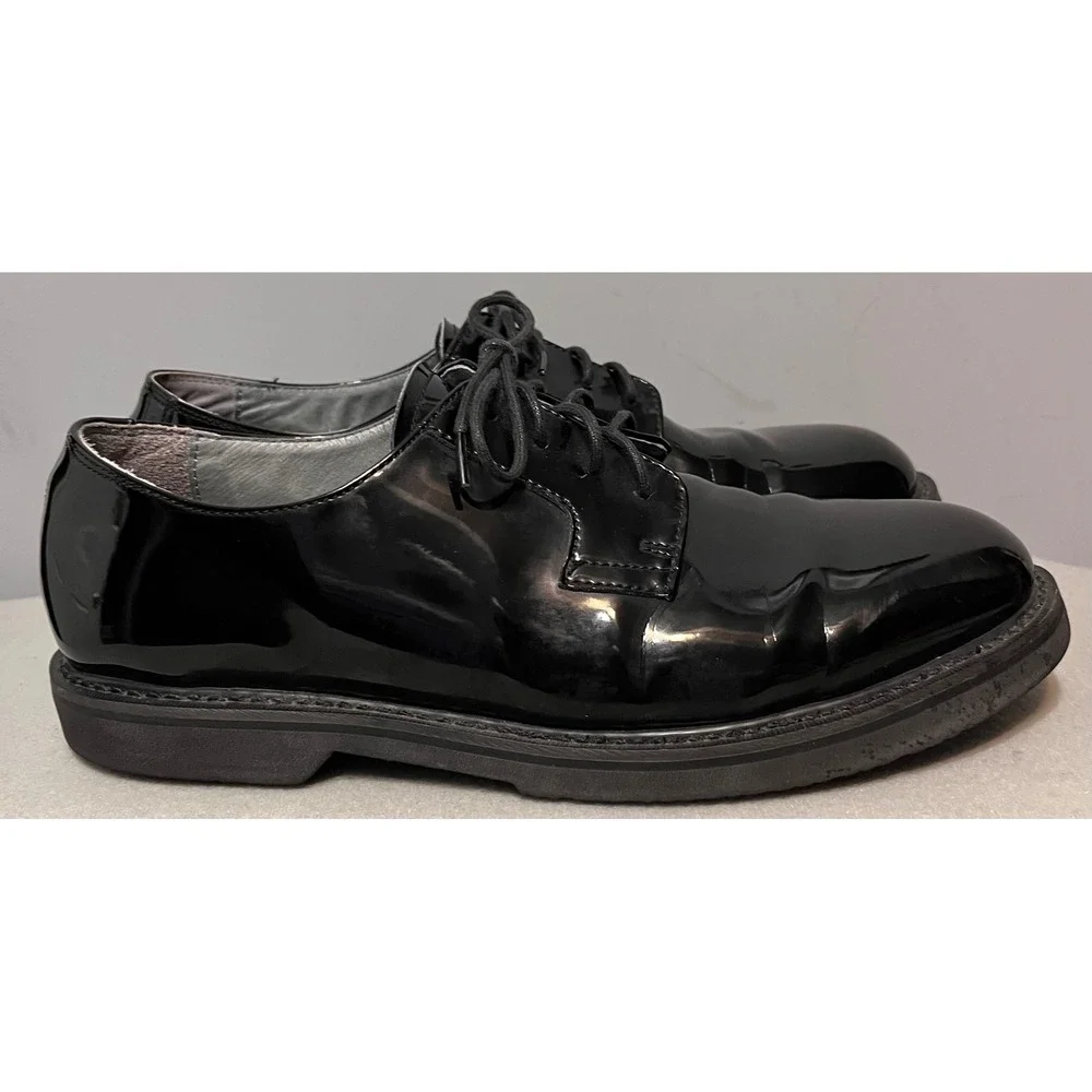 Rocky Mens Black Patent Leather Oxford Shoes High Gloss Formal‎ Dress 10.5 M